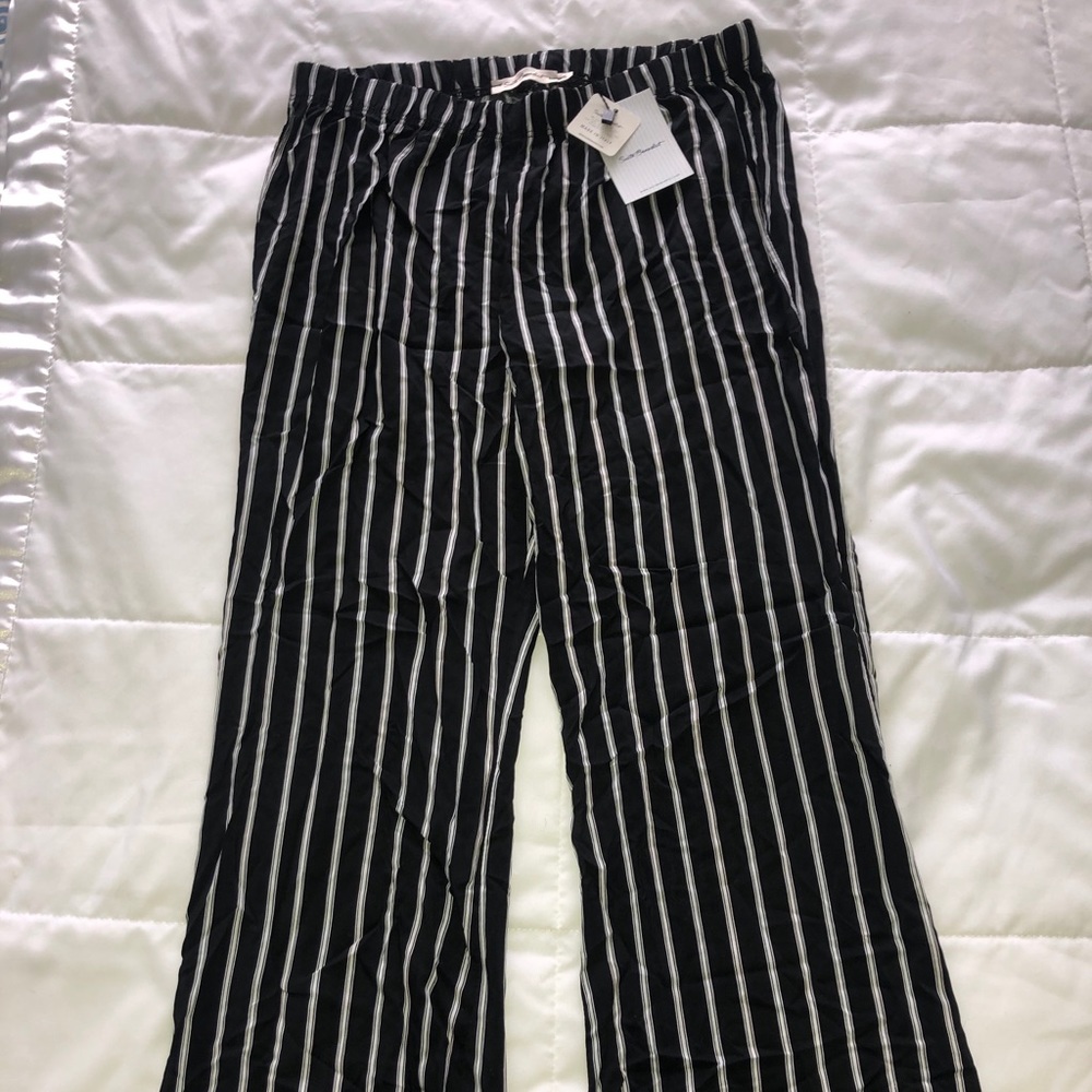 Black and White Striped Pants